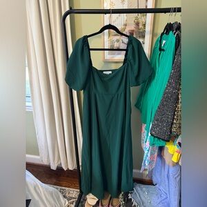 Hill House Forest Green Long Sleeve Dress
